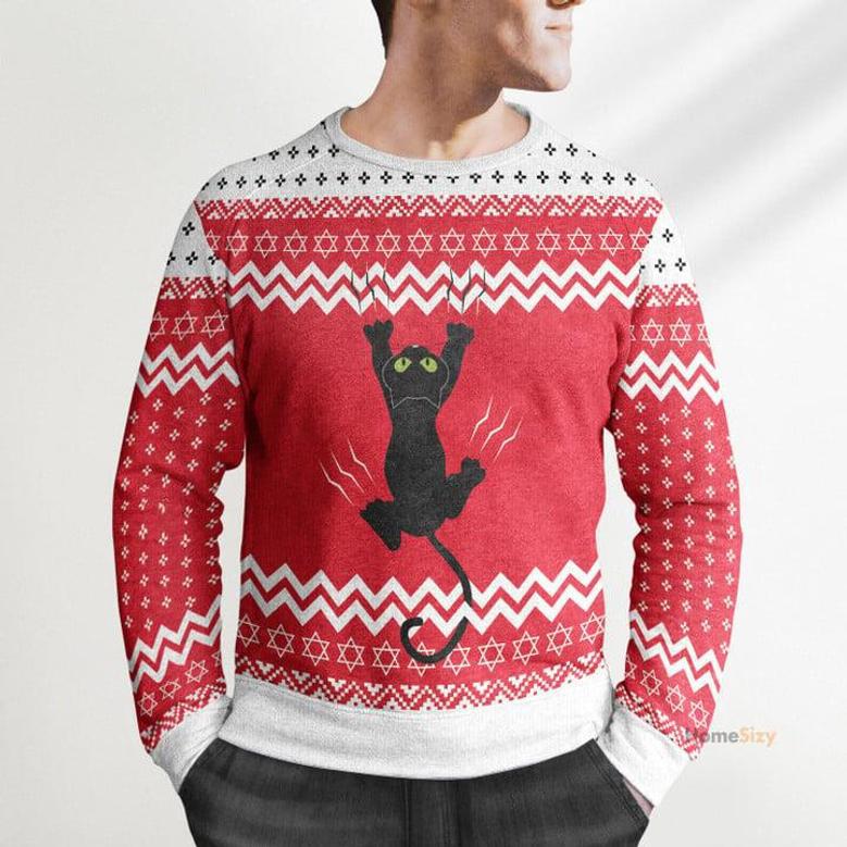 Animal Funny Dark Cat Ugly Christmas Sweater