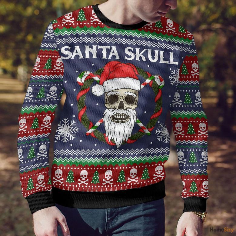 Animal Santa Skull Ugly Christmas Sweater