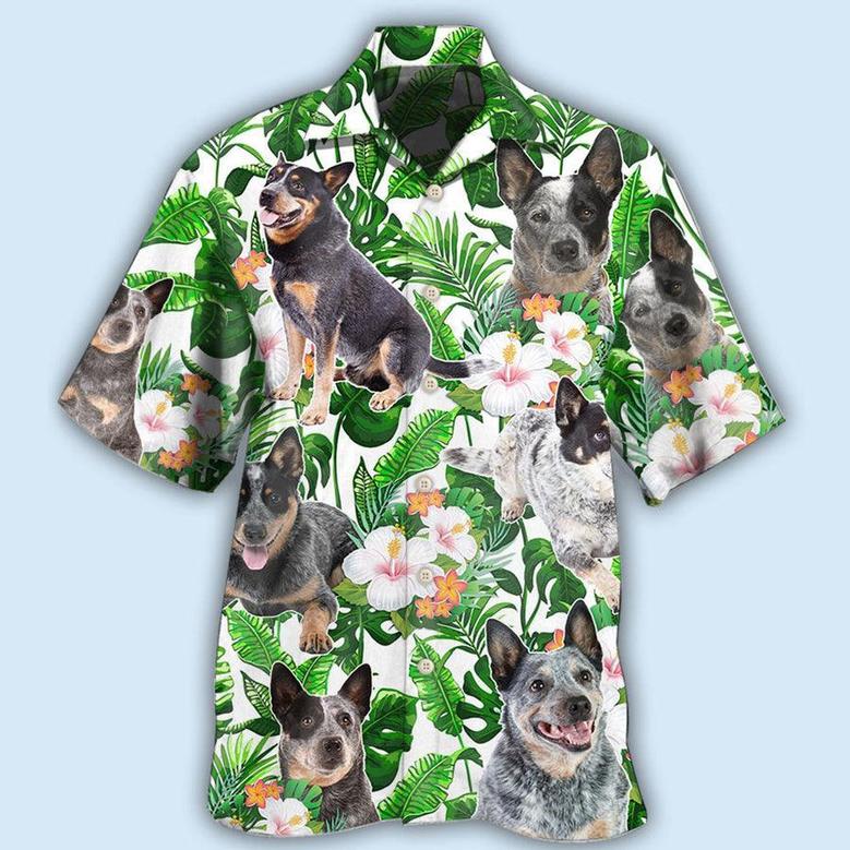 Australian Cattle Hawaiian Shirt For Summer - Green Tropical Dog Hawaiian Shirts - Gift For Men Women, Dog Lover, Dog Mom Dad