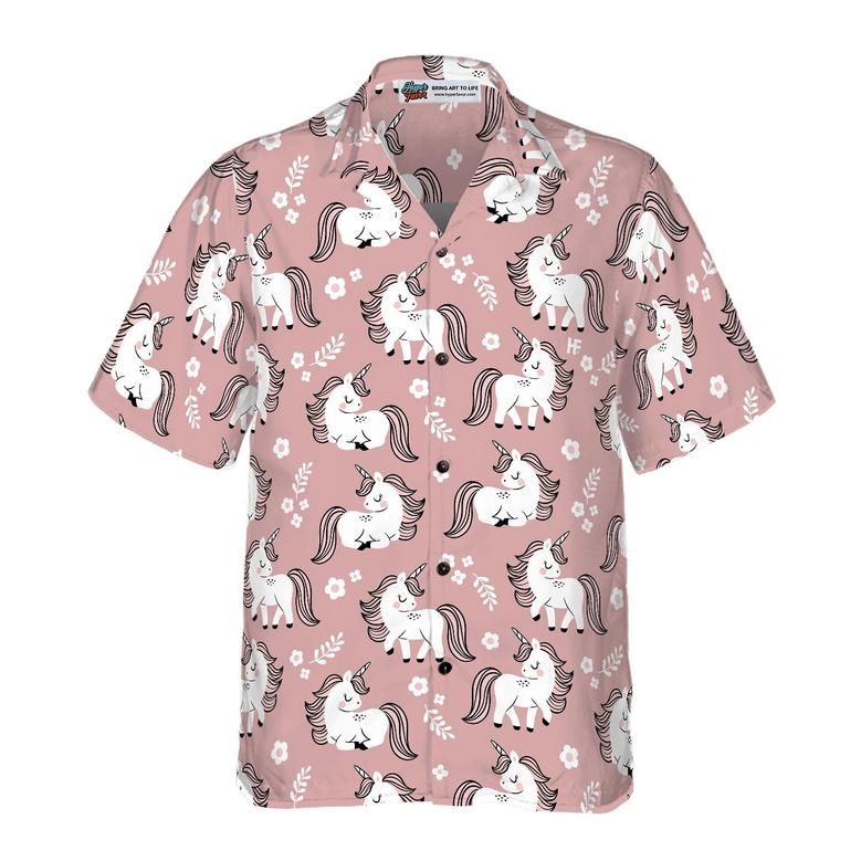 Baby Unicorn Hawaiian Shirt, Products Baby Unicorn In The Magic Forest, Colorful Summer Aloha Shirts For Men Women, Perfect Gift For Husband, Wife, Boyfriend, Friend