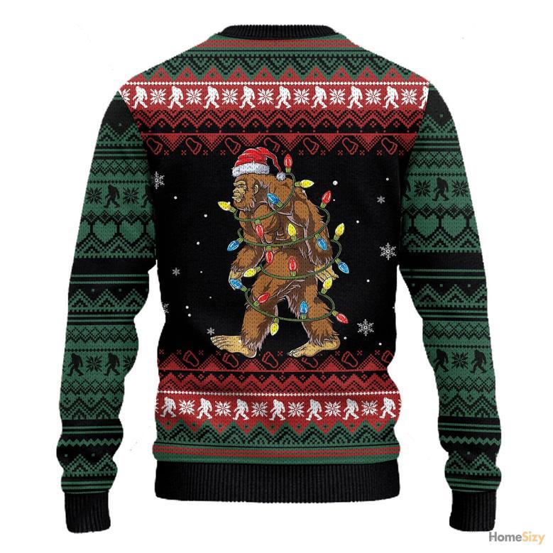 Bigfoot Don't Stop Believing Ugly Christmas Sweater