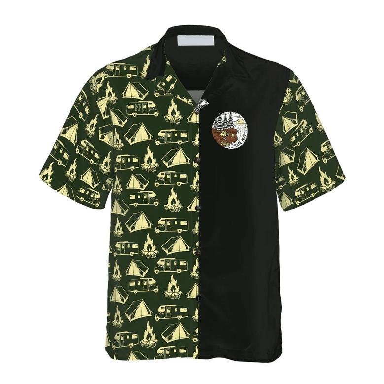 Bigfoot Hawaiian Shirt - Bigfoot Darryl Drink Coffee & Hate People Bigfoot Hawaiian Shirt, Camping Bigfoot Hawaiian Shirt - Perfect Gift For Husband, Boyfriend, Friend, Family