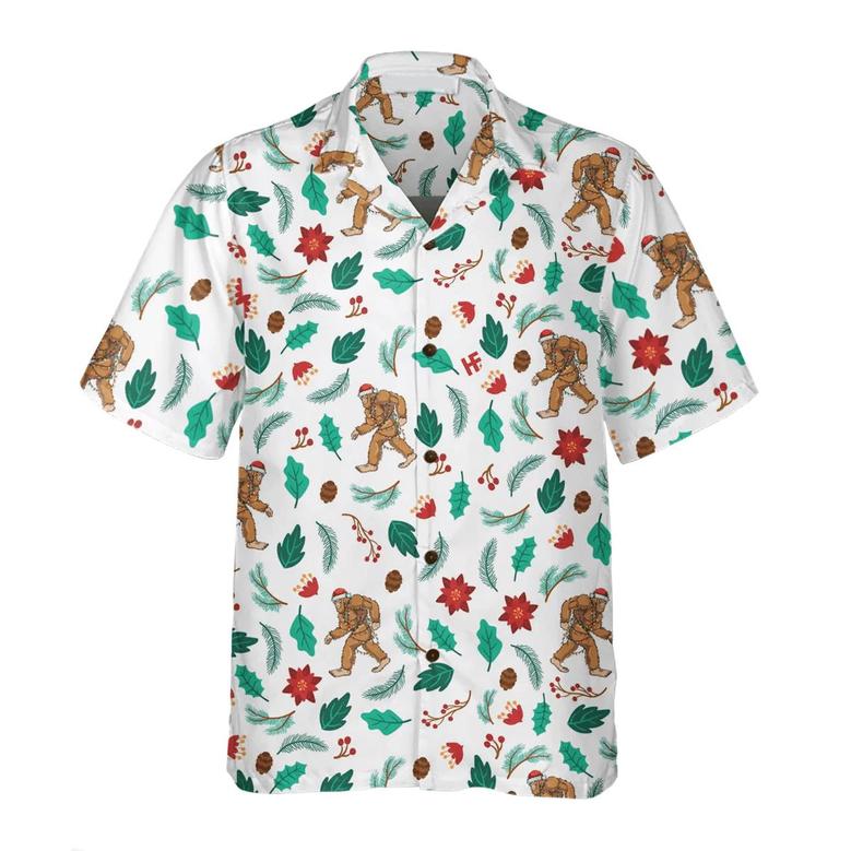 Bigfoot Hawaiian Shirt, Christmas Bigfoot Hawaiian Shirt, Funny Christmas Shirt, Best Gift For Christmas Hawaiian Shirt - Perfect Gift For Husband, Boyfriend, Friend, Family