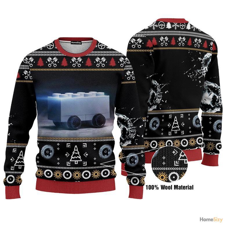 Blursed Cybertruck Ugly Sweater Best Gift For Christmas