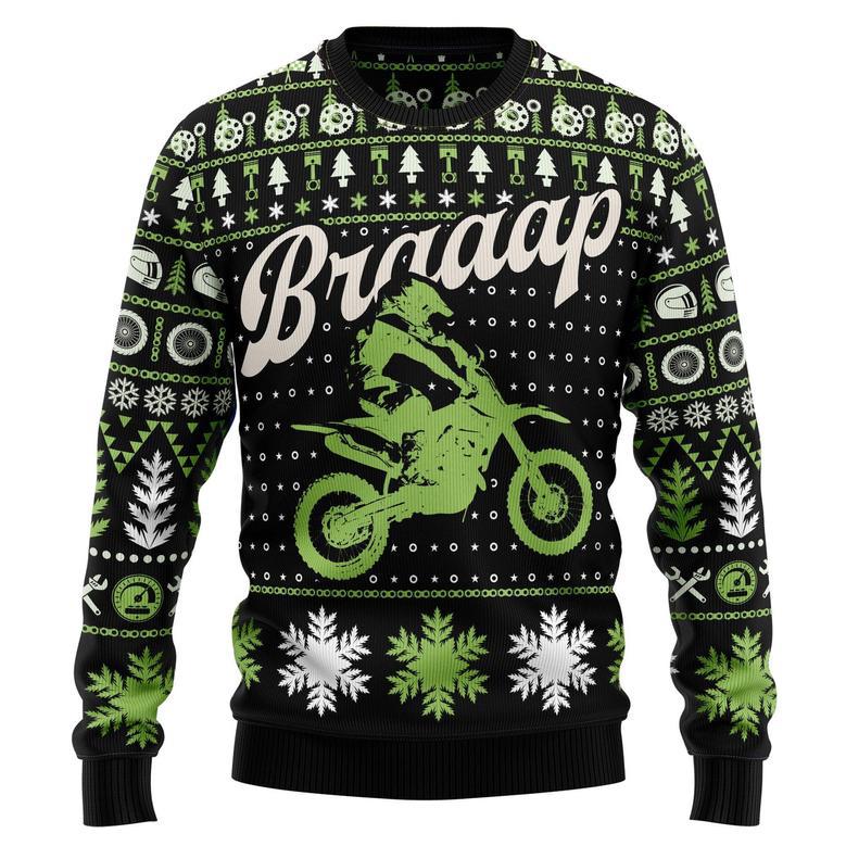 Braaap Moto Ugly Christmas Sweater For Men And Women