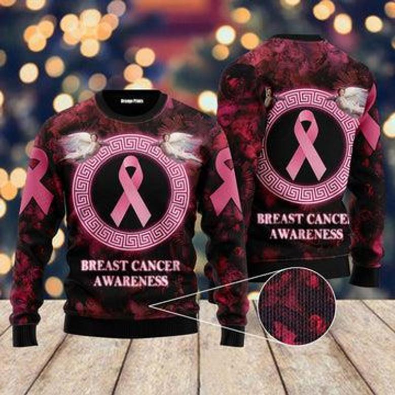 Breast Cancer Awareness Ugly Christmas Sweater For Men & Women