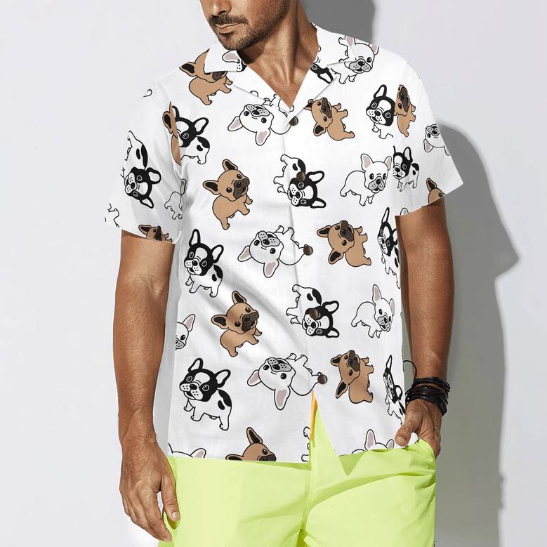 Bulldog Hawaiian Shirt, Funny French Bulldog Aloha Shirt For Men - Perfect Gift For Bulldog Lover, Husband, Boyfriend, Friend, Family