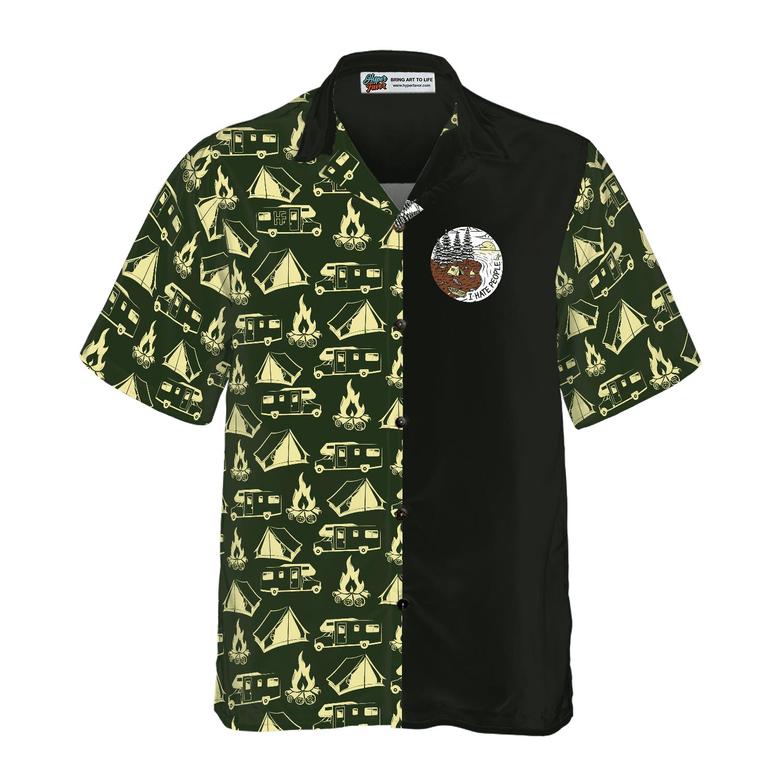 Camping Bigfoot Hawaiian Shirt, Darryl Drink Coffee & Hate People, Colorful Summer Aloha Shirt For Men Women, Perfect Gift For Friend, Family, Husband