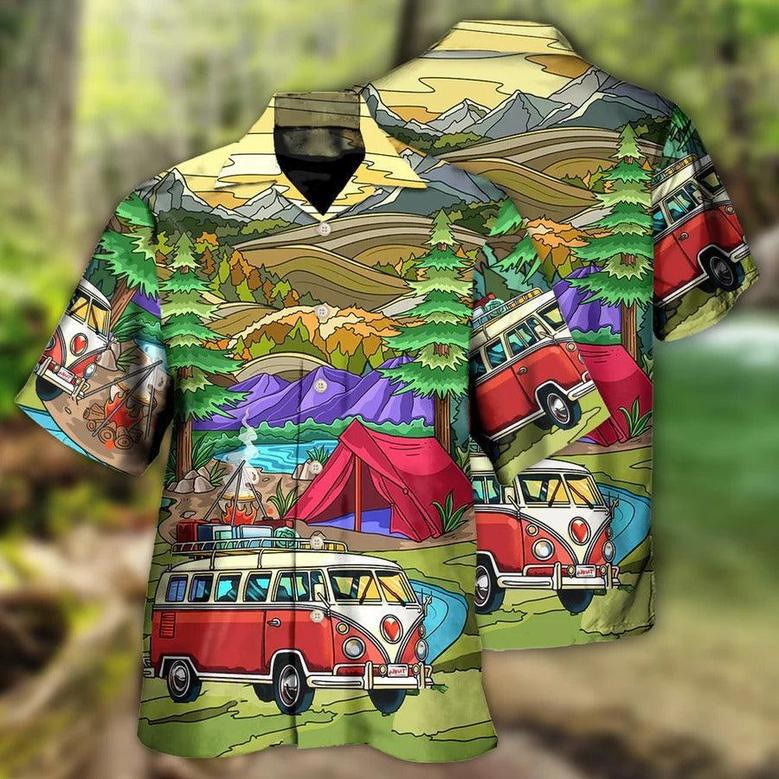 Camping Hawaiian Shirt, Camping Life In The Forest With Vans Aloha Shirt For Men And Women - Perfect Gift For Camping Lovers