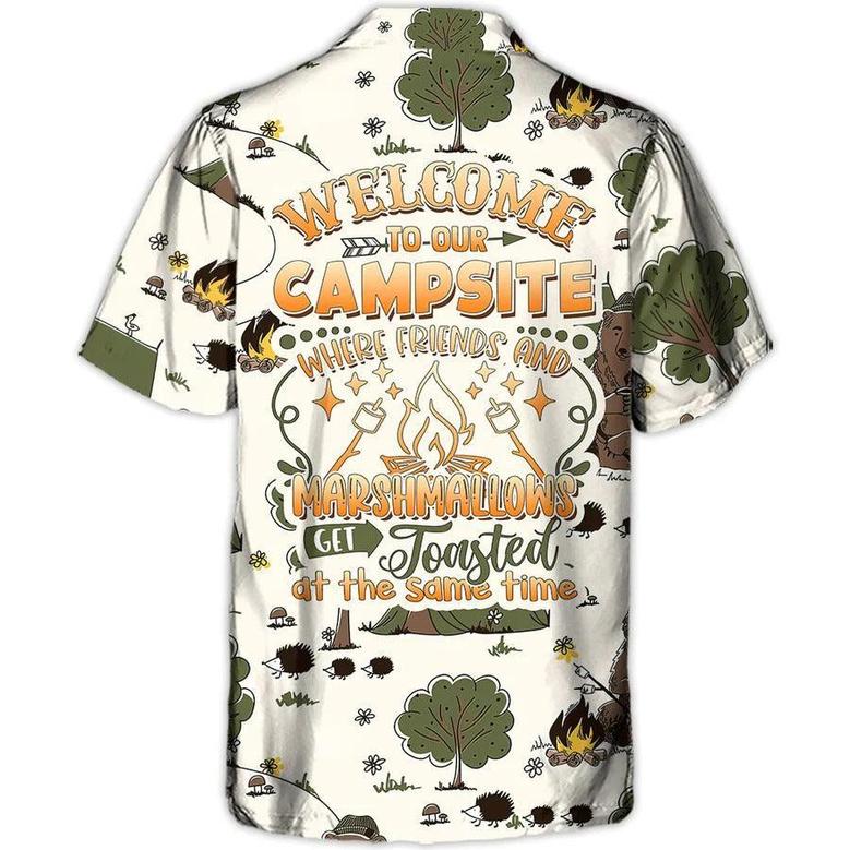 Camping Hawaiian Shirt, Camping Welcome To Our Campsite Hawaiian Shirt For Summer, Camping Aloha Shirt - Perfect Gift For Men, Women, Camping Lover