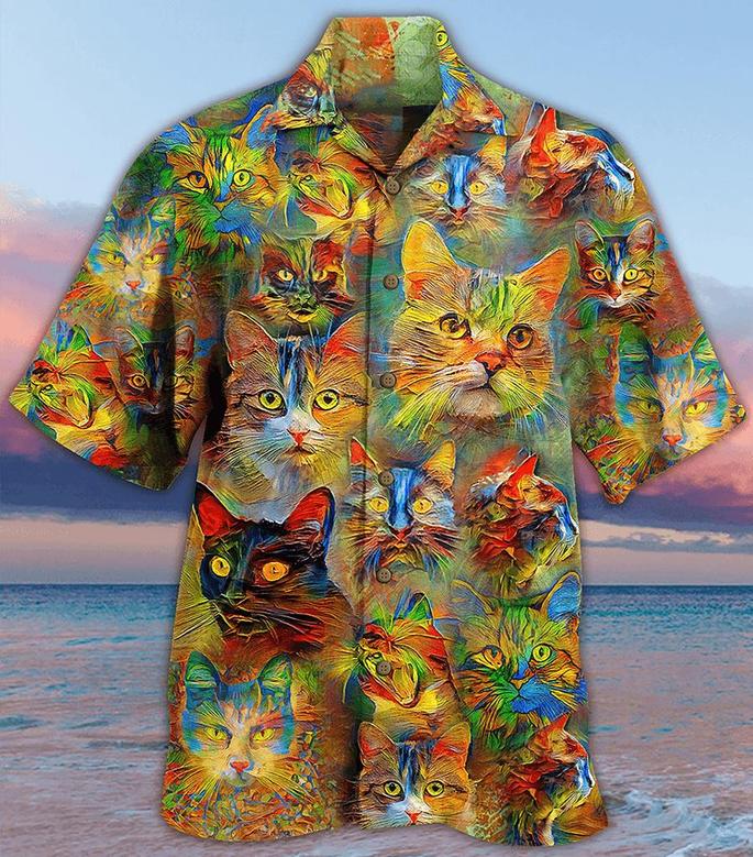 Cat Hawaiian Shirt For Summer, Funny Cat, Best Cool Cat Hawaiian Shirts Outfit For Men Women, Friend, Team, Cat Lovers