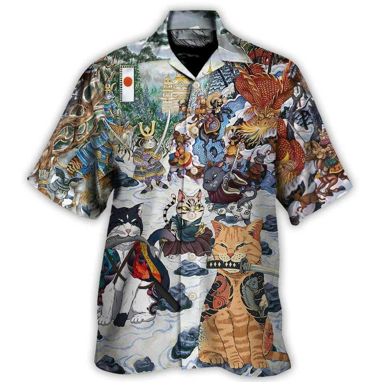 Cat Japanese Hawaiian Shirts For Summer A Small Measure of Peace
