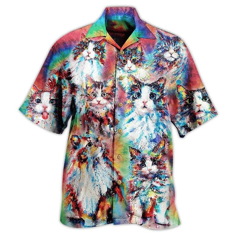 Cat Lover Aloha Shirt - Cat Baby Angel Color Hawaiian Shirt For Men And Women, Perfect Gifts For Cat Mom, Cat Dad, Friends, Family