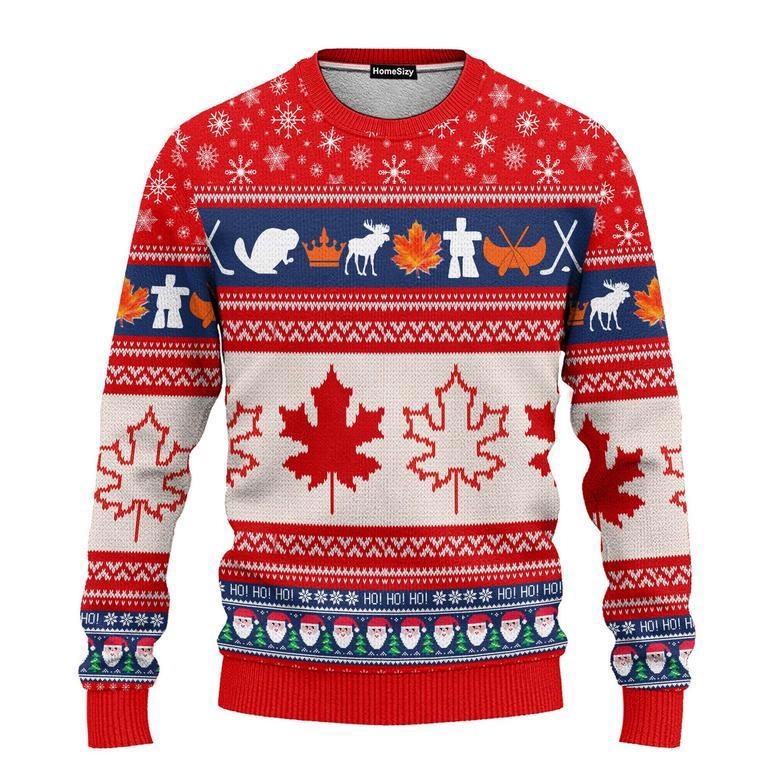 Christmas Canada Maple Leaf Ugly Christmas Sweater