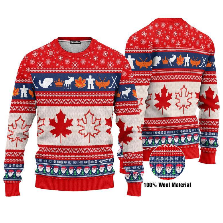 Christmas Canada Maple Leaf Ugly Christmas Sweater