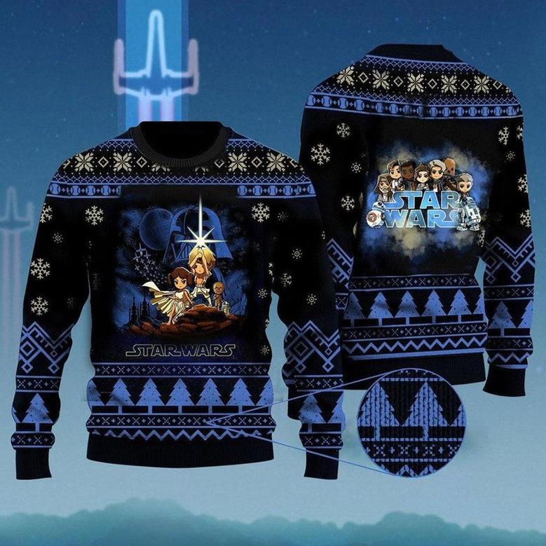 Christmas Star Wars Cartoon Characters Ugly Sweaters