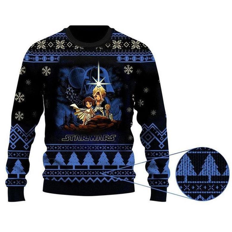 Christmas Star Wars Cartoon Characters Ugly Sweaters