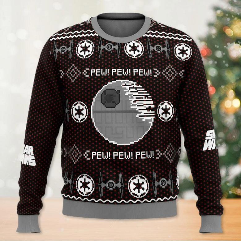 Christmas Star Wars Death Pew Ugly Christmas Sweaters