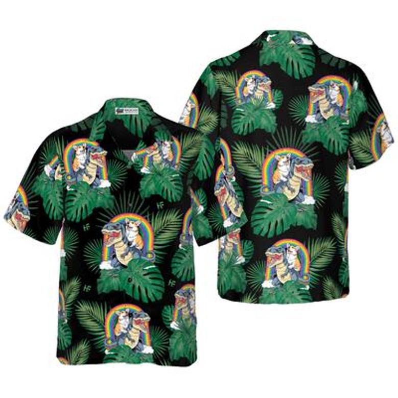 Corgi The Predator Hawaiian Shirt, Corgi Aloha Shirt For Men - Perfect Gift For Corgi Lovers, Husband, Boyfriend, Friend, Family