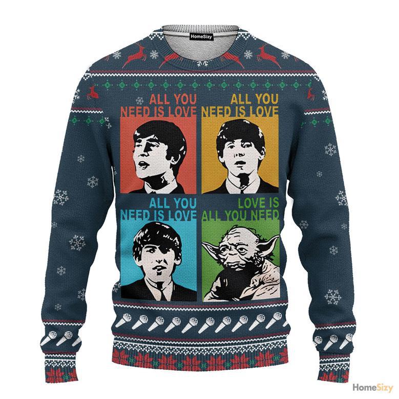 Custom All You Need Is Love Cosplay Ugly Sweater