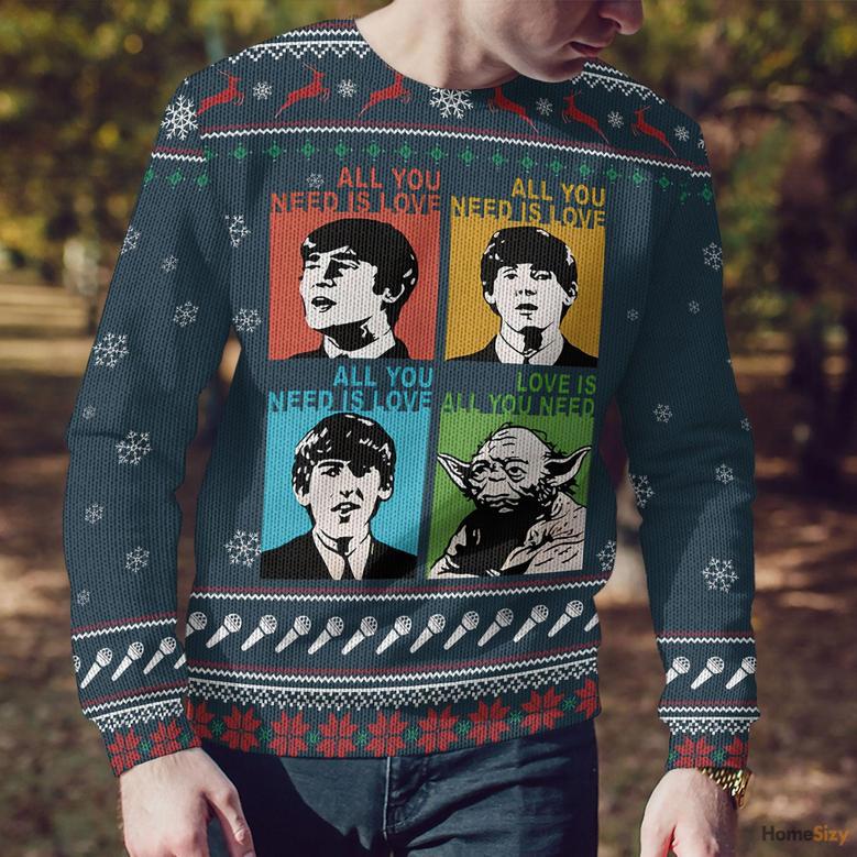 Custom All You Need Is Love Cosplay Ugly Sweater