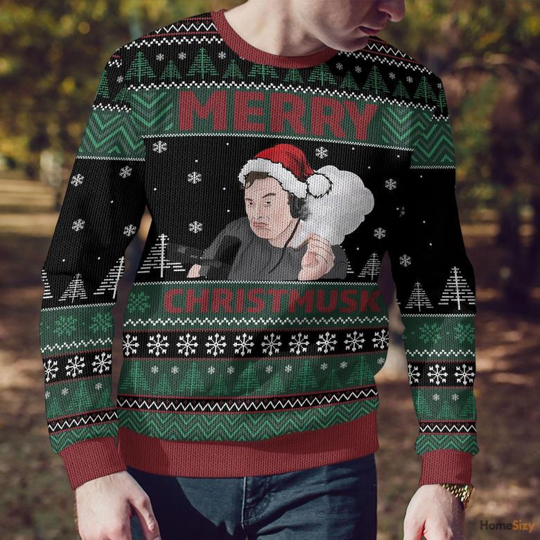 Custom Cosplay Elon Musk Ugly Sweater - Best Gift For Christmas