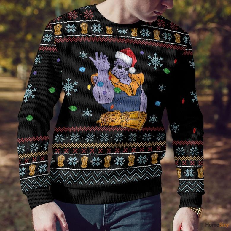 Custom Cosplay Thanos Ugly Sweater Best Gift For Christmas