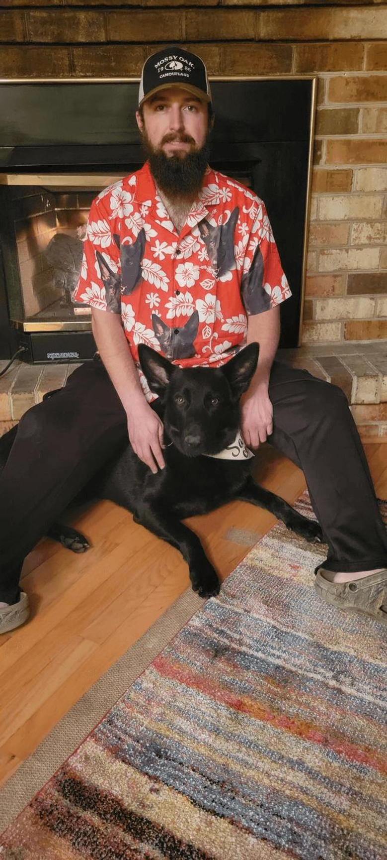 Custom Dog Face Aloha Hawaiian Shirts With Dog Face - Leaves Flowers Pattern Red Color Aloha Shirt - Personalized Hawaiian Shirts & Tops For Men Women