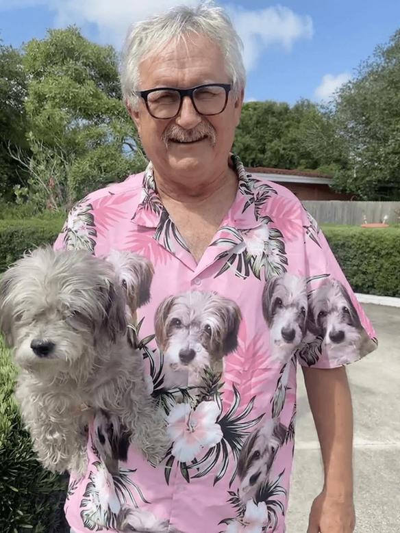 Custom Pet Dog Hawaiian shirt - Custom Photo Pet Flowers Pattern Pink Personalized Hawaiian Shirt - Perfect Gift For Animal Lovers, Friend, Family