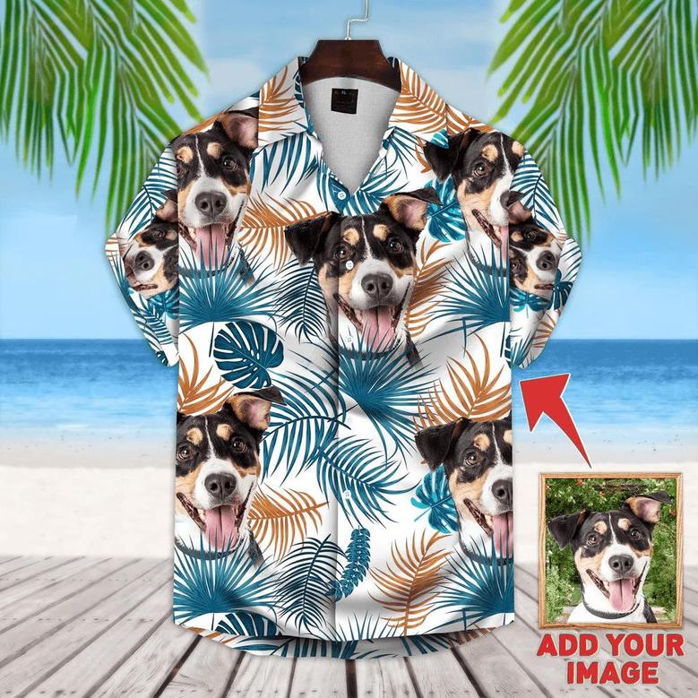 Custom Pet Dog Hawaiian Shirt - Custom Photo Pet Leaves Pattern Personalized Hawaiian Shirt - Perfect Gift For Animal Lovers, Friend, Family