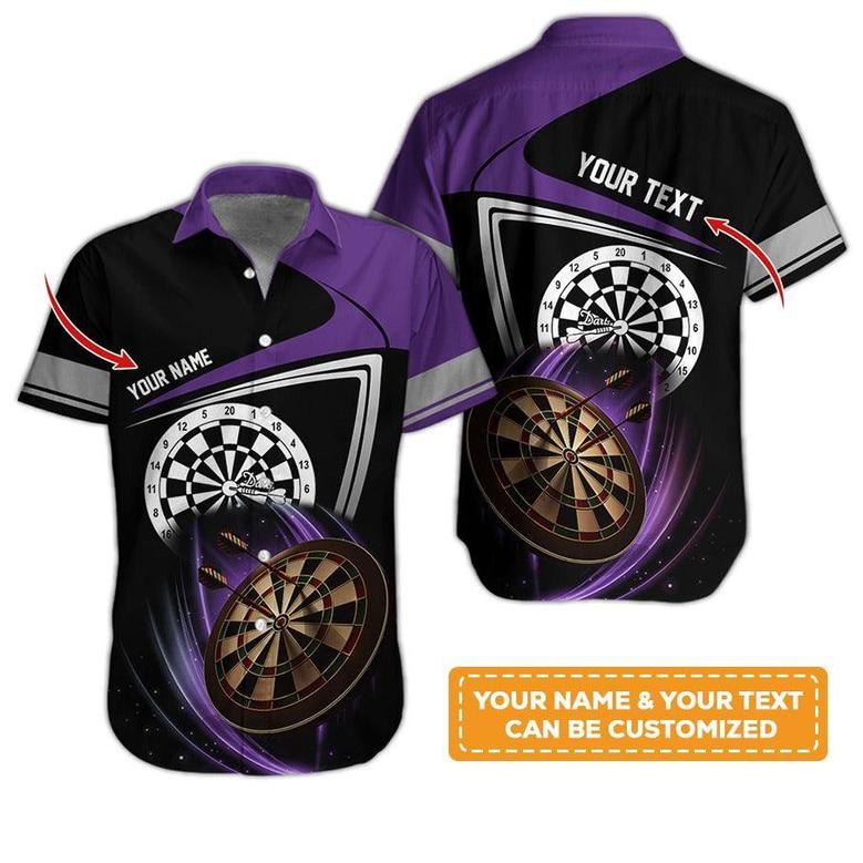 Customized Name & Text Darts Hawaiian Shirt, Personalized Darts Team Uniforms Hawaiian Shirts - Gift For Darts Lovers, Darts Players Uniforms