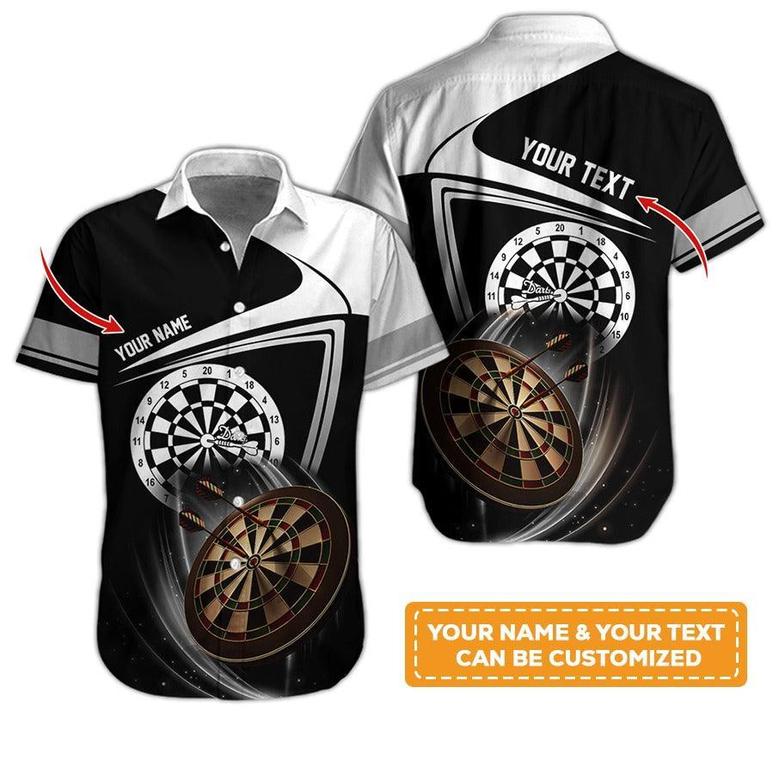 Customized Name & Text Darts Hawaiian Shirt, Personalized Darts Team Uniforms Hawaiian Shirts - Gift For Darts Lovers, Darts Players Uniforms