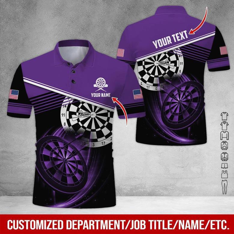 Customized Name & Text Darts Hawaiian Shirts, American Logo Personalized Name Darts Uniforms Aloha Shirt - Gift For Darts Lovers, Darts Players