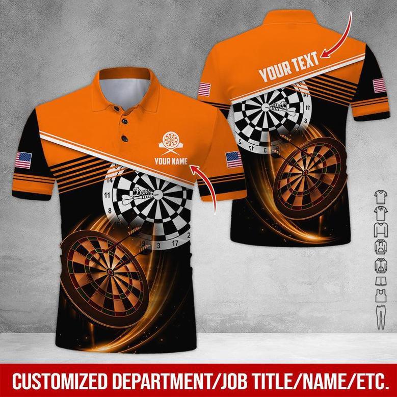 Customized Name & Text Darts Hawaiian Shirts, American Logo Personalized Name Darts Uniforms Aloha Shirt - Gift For Darts Lovers, Darts Players