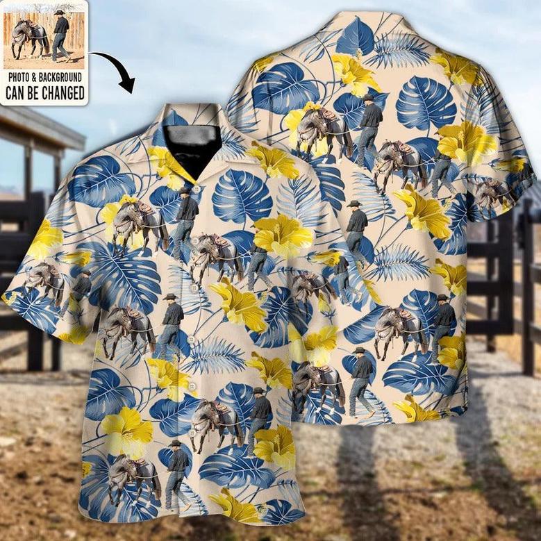Customized Photo Horse Hawaiian Shirts For Summer - Horse Trainer You Want Tropical Style Personalized Hawaiian Shirt - Perfect Gift For Men, Horse Racing Lovers