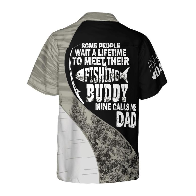 Dad My Fishing Buddy Aloha Hawaiian Shirt For Summer, Colorful Shirt For Men Women, Perfect Gift For Friend, Team, Family, Fishing Lovers