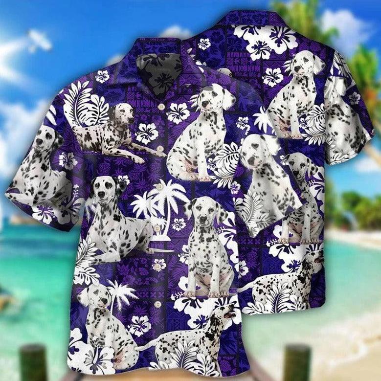 Dalmatian Aloha Hawaii Shirt - Dog Lover Tropical Life Purple Hawaiian Shirt For Summer - Perfect Gift For Dog Lovers, Friend, Family