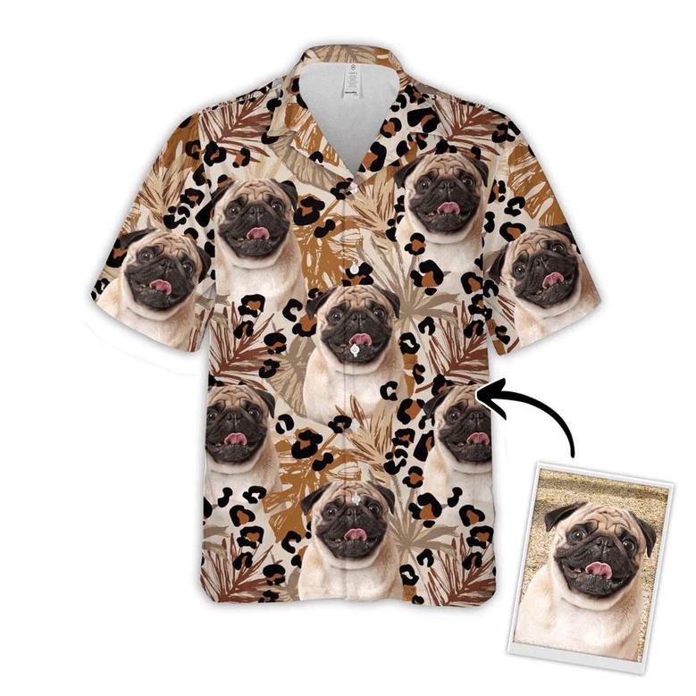 Dog Custom Hawaiian Shirt - Pet Tropical Leaves, Grunge Leopard Camouflage Spots Pattern Personalized Hawaiian Shirt - Gift For Dog Lovers, Friend, Family