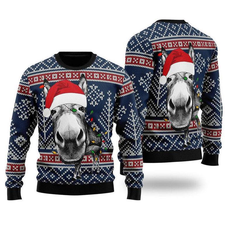 Donkey Funny Christmas Ugly Christmas Sweater For Men & Women