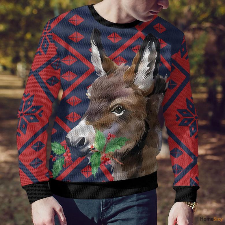 Donkey Ugly Christmas Sweater For Men And Women