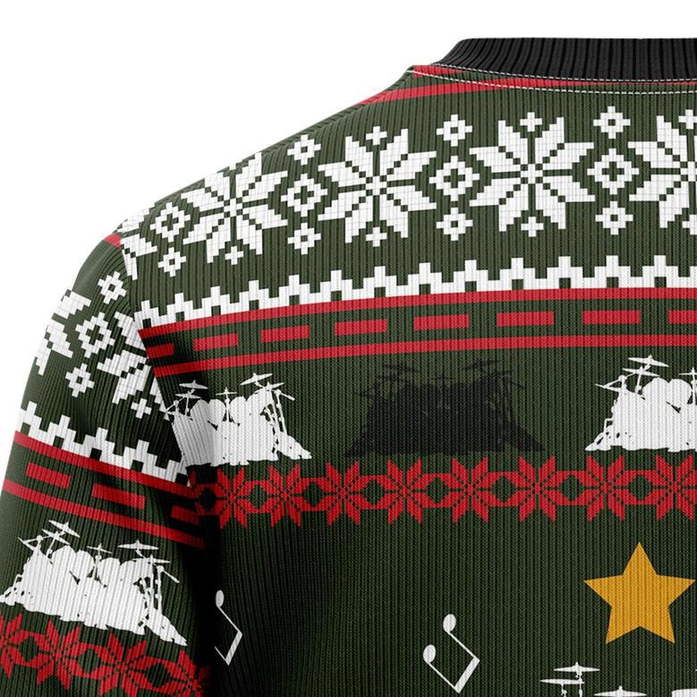 Drum Solo Ugly Christmas Sweater For Men And Women