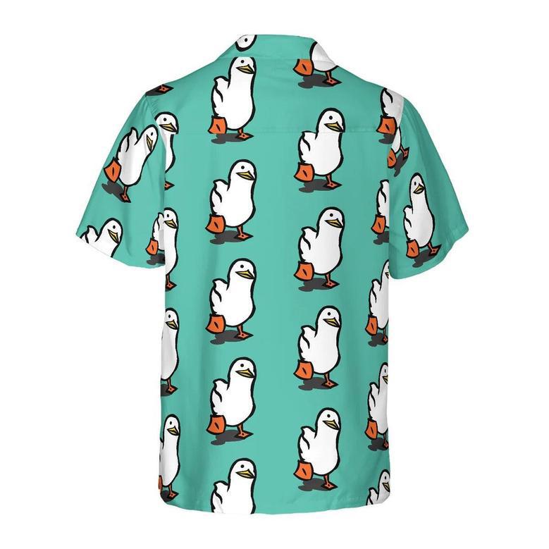 Duck Hawaiian Shirt, Ducks In Tiffany Blue Aloha Shirt For Men Women - Perfect Gift For Duck Lovers, Husband, Boyfriend, Friend, Family