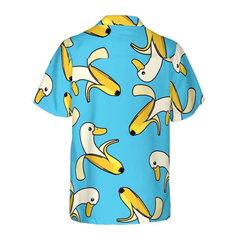 Duck Hawaiian Shirt, Funny Cute Banana Duck Aloha Shirt For Men Women - Perfect Gift For Duck Lovers, Husband, Boyfriend, Friend, Family, Wife