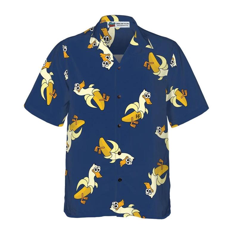 Duck Hawaiian Shirt, It's Just A Banana Duck Aloha Shirt For Men Women - Perfect Gift For Duck Lovers, Husband, Boyfriend, Friend, Family