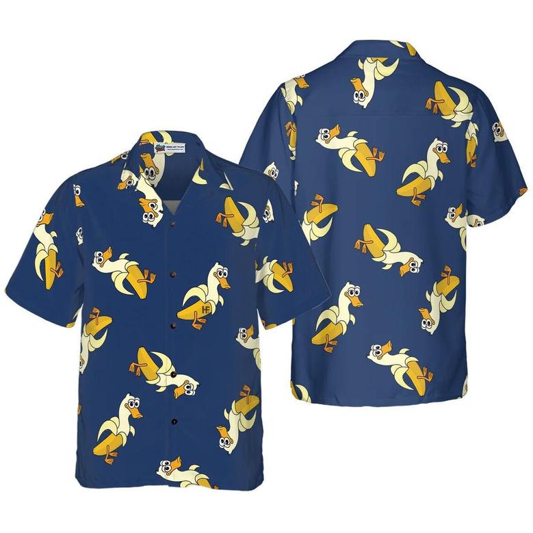 Duck Hawaiian Shirt, It's Just A Banana Duck Aloha Shirt For Men Women - Perfect Gift For Duck Lovers, Husband, Boyfriend, Friend, Family