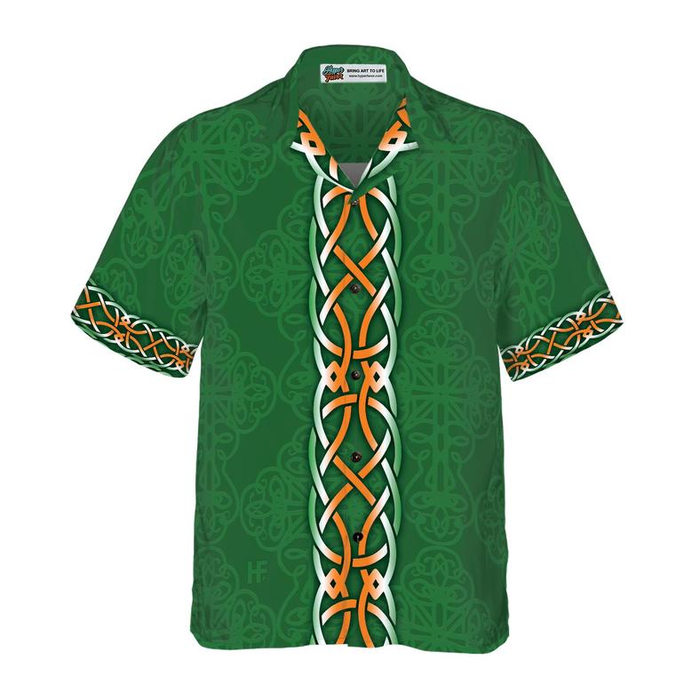 Firefighter Irish Braitre Thar Gach Ni Hawaiian Shirt, Green Cross Axes Irish Fire Dept, Colorful Summer Aloha Shirts Perfect Gift For Men Women