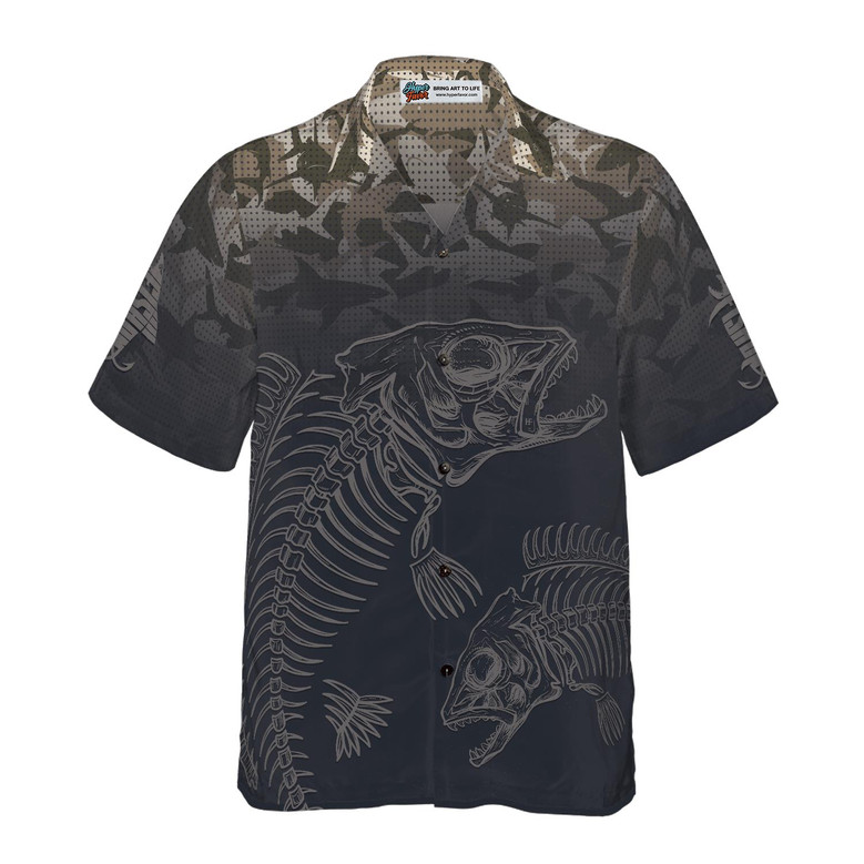 Fish Reaper Fish Skeleton Fishing Aloha Hawaiian Shirt For Summer, Colorful Shirt For Men Women, Perfect Gift For Friend, Team, Family, Fishing Lovers