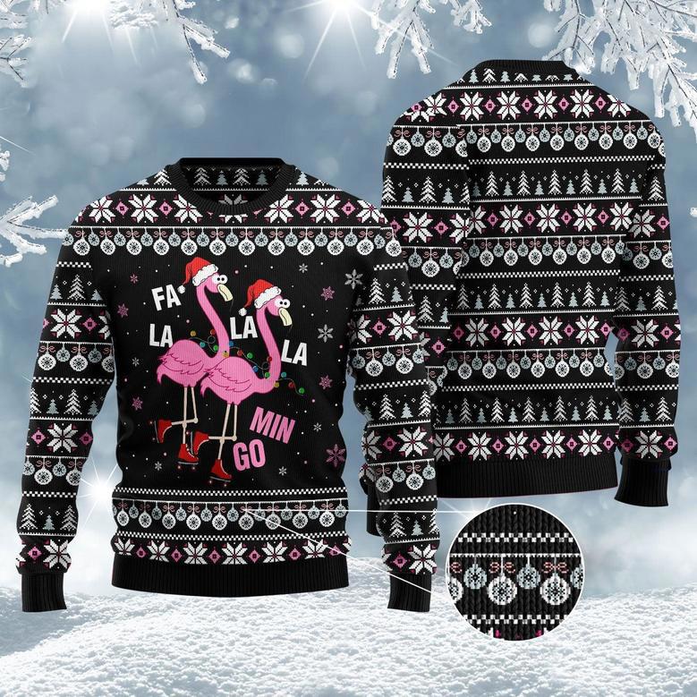 Fla La La Lamingo Cute Flamingo Christmas Ugly Sweater