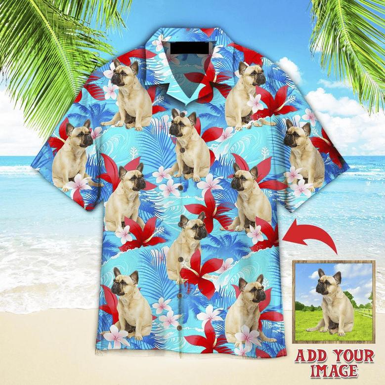 French Bulldog Hawaiian Shirt Custom Photo, French Bulldog Happy With Summer Beach Personalized Hawaiian Shirts - Gift For Dog Lovers, Family, Friends