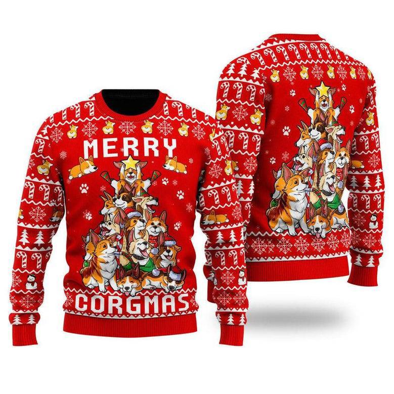 Funny Corgi Merry Corgmas Ugly Christmas Sweater For Men & Women